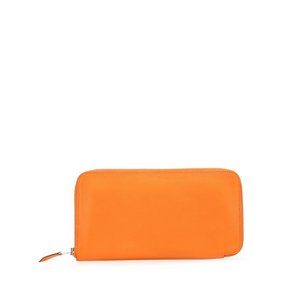 HERMES Orange Leather Wallet